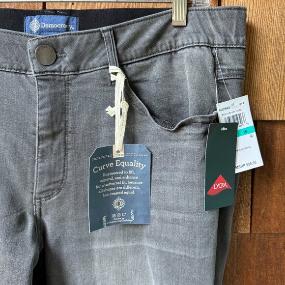 NWT DEMOCRACY Charcoal ABsolution Itty Bitty Boot Stretch Jean in Women's 16 - Picture 5 of 11